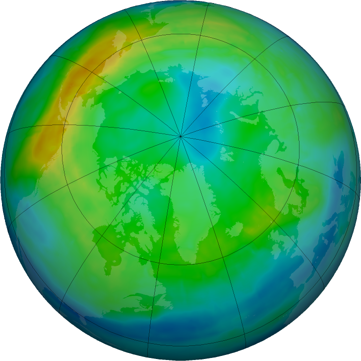 Arctic ozone map for 14 November 2015